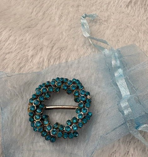 Silver tone wreath scarf ring - wreath,