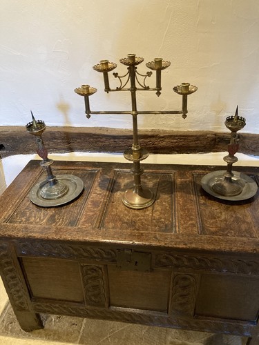 Antique victorian brass church - antique,