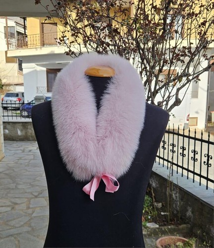 Genuine pink fox - fox, collar