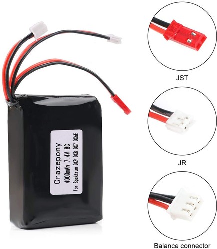 Crazepony 4000mah 4v tx - 7.4v,