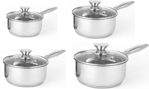 Stainless steel saucepan with - stainless,