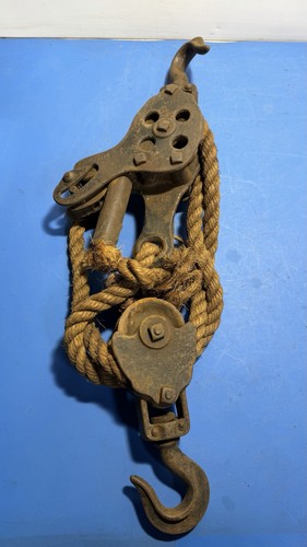 Vintage cast iron block and - vintage,