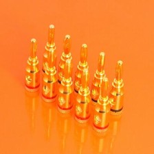 10pcs Plugs for Audio Jack Speaker Gold 24K Male Banana Wire Cable Connector