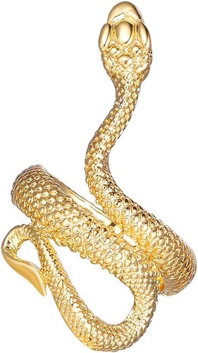 Gold snake ring adjustable - snake, –