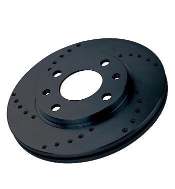 Black diamond cross - black, drilled
