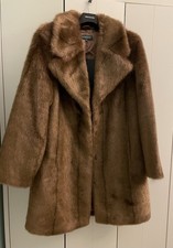 Stunning Sosandar Faux Mink Fur Coat Size 16. Brand New With Tags