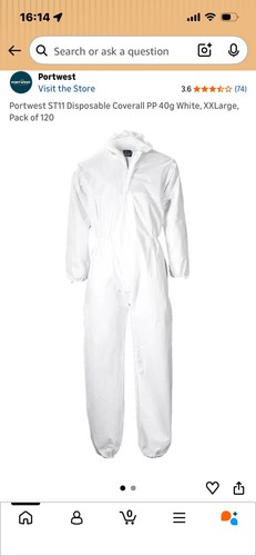 White coveralls suit - coveralls, x10