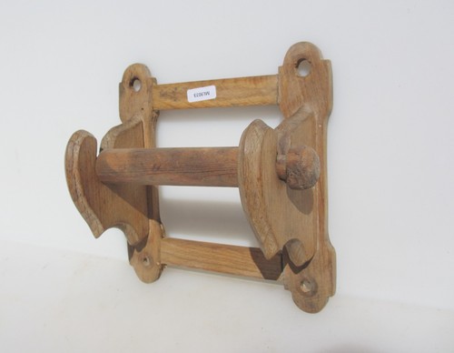 Vintage wooden loo roll holder - roll,