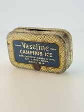 Vintage Vaseline Camphor Ice Tin Chesebrough London NY Rare Medical Pharmacy