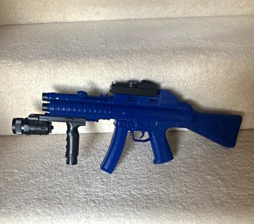Blue plastic toy rifle blaster - toy,