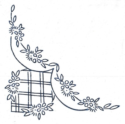 Vintage embroidery transfer - embroidery,
