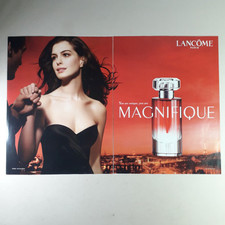 Lancome Magnifique Perfume Anne Hathaway 2008 Original Paper Magazine Advert