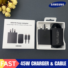 Samsung Galaxy Official 45W Super Fast Charger 2.0 with USB-C to C Data Cable UK