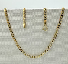 9ct Solid Gold Men&Women 3mm Curb Chain Necklace 24 Inch Length 4.3GR