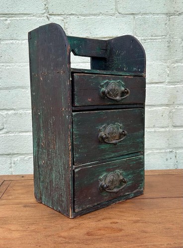 1900s three draw pine - , cabinet