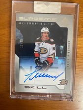 2023 UD Clear Cut Supreme Skill RC Auto Pavel Mintyukov /25 Blue - Anaheim Ducks