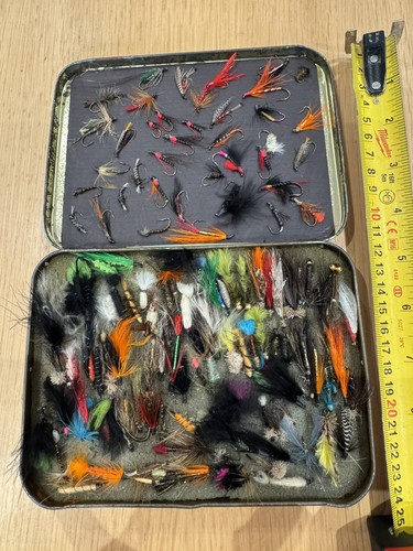 Vintage fly fishing salmon - vintage,