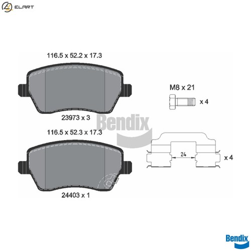 Brake pad set disc - disc,