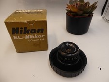Nikon EL-Nikkor 50mm f/4 Enlarger Lens in keeper /  Case BOXED MINT TESTED FULLY