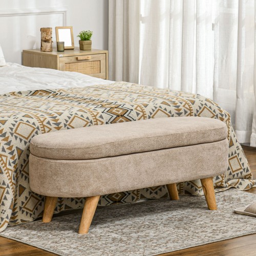 Homcom storage ottoman bench - homcom,