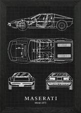 Maserati Merak 1973 Framed
