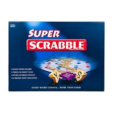 Super Scrabble Game Giant Sized Board 200 Wood Tile Edition Tinderbox Games 2006