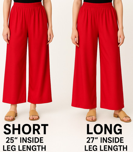 Women plain wide leg flared - women's,