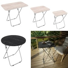 Wooden Folding TV Side Table Laptop Computer Desk Coffee Tea Picnic Snack  Table