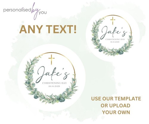 Personalised christening green - christening,