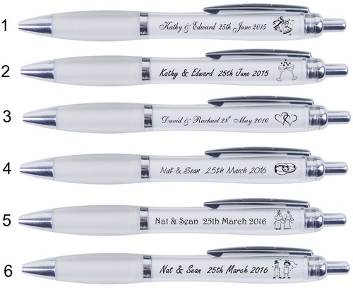 Printed wedding pens - printed,
