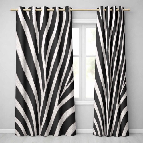 Zebra print curtains wild - zebra,