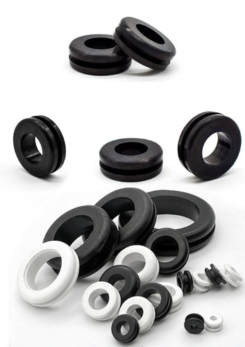 Wiring grommets rubber open - 2x,