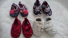 NICE BUNDLE 4x USED NEW MOTHERCARE ADIDAS BHS BABY GIRL TRAINERS BALLERINA 0-3 m