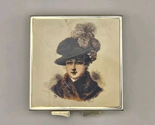 Art deco compact powder - powder, box