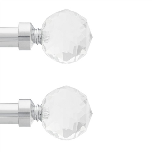 Pair curtain pole - pair, finials
