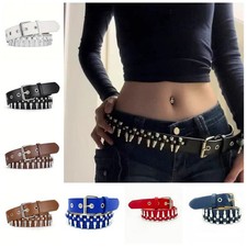 New Fashion Rivet Belt Black