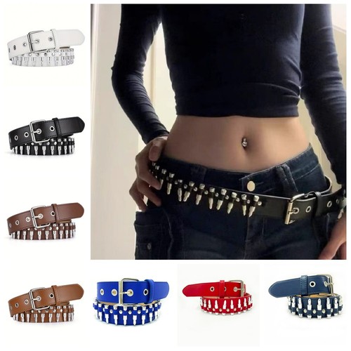 New fashion rivet belt - belt, black