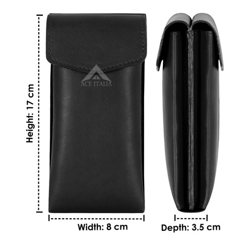 Genuine leather glasses case - genuine,