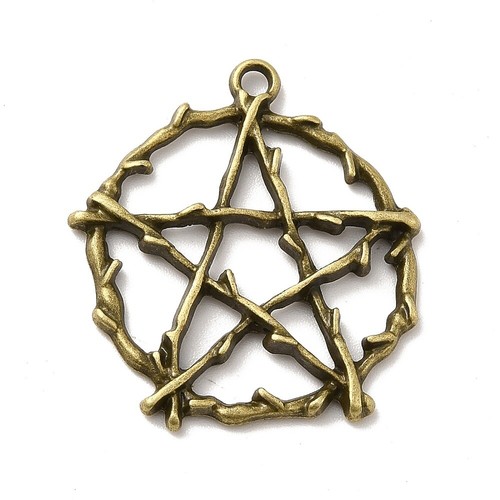 Pentagram charms antique - charms,