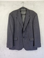 Gurteen Tweed Wool Blazer Jacket Men's 42R Grey Mix Herringbone Country Sports