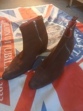 Jeffrey West Men's MUSE Brown Suede boots  Size 11, double zip.