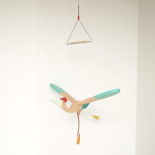 Handmade bird mobile - mobile, wooden