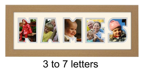 Personalised photo frame word - personalised,