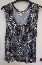 Matthew Williamson for H&M  Size Large. Peacock Feather Scoop Neck Top. BNWT