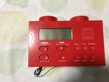 Lego Brick Radio Alarm Clock Portable Clock Radio Red LG11000 Working - Used