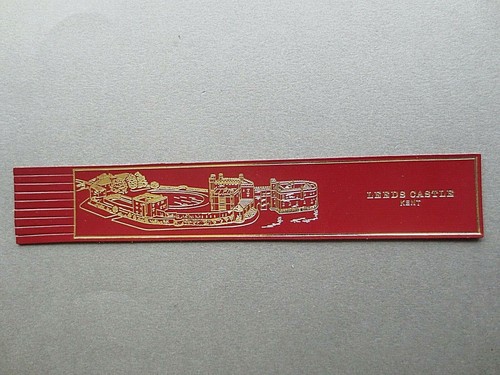 Leather bookmark leeds castle - leather,