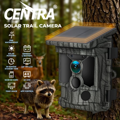Centra solar trail camera - solar, 4k