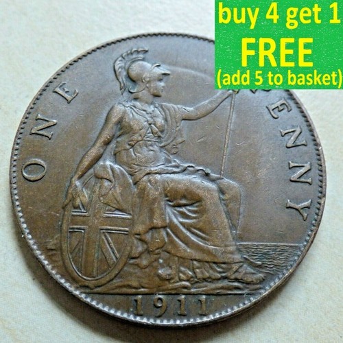 King george one penny - george, v