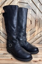 Fiorentini Baker Tall Black Leather Jade Jacko Biker Vibram Sole Boots EU44/US12