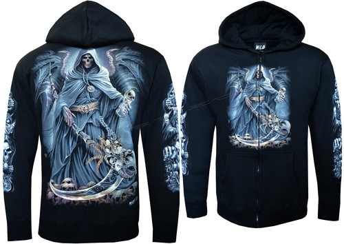 Zip hoodie grim reaper - up,